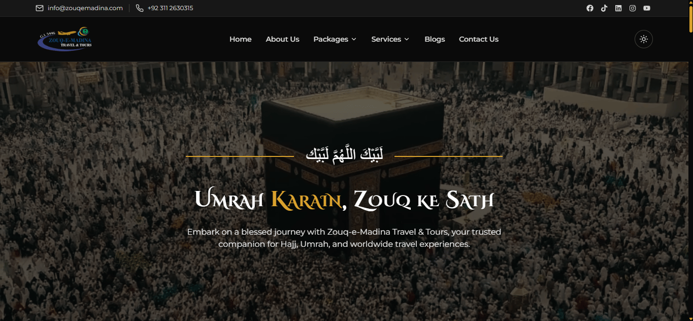Zouq-e-Madina Travel & Tours screenshot